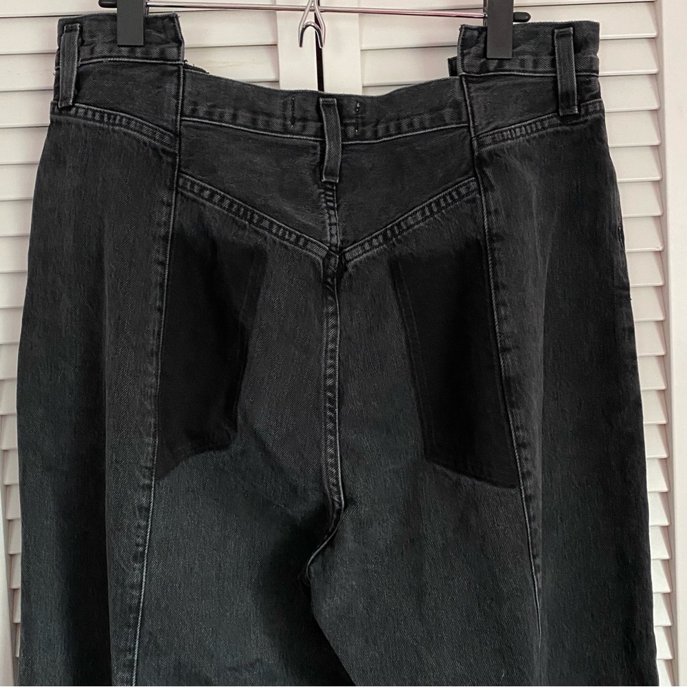 AGOLDE Pieced Angled Black Jeans Size 32 - Picture 6 of 13